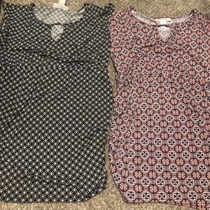 Two small Motherhood Maternity shirts